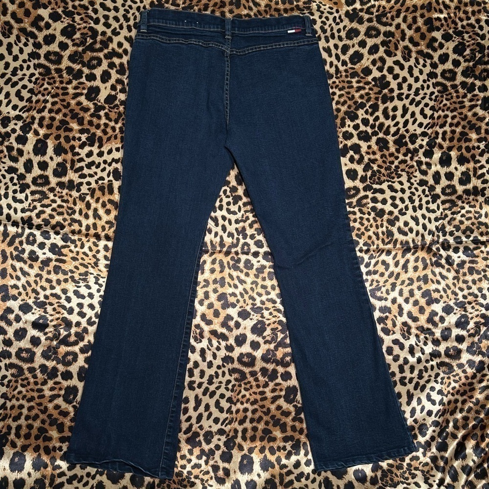 Y2K Tommy Jeans Dark Wash Flared Jeans - Picture 6 of 7